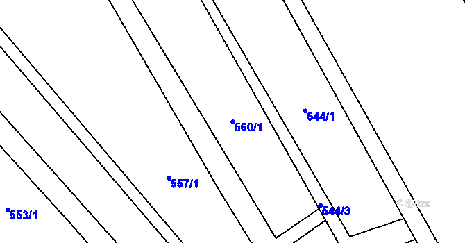 Parcela st. 560/1 v KÚ Bukovec u Jablunkova, Katastrální mapa
