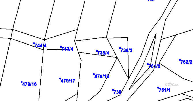 Parcela st. 738/4 v KÚ Bukovec u Jablunkova, Katastrální mapa