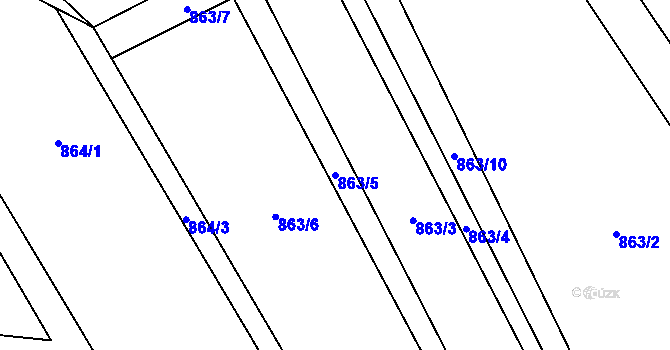 Parcela st. 863/5 v KÚ Bukovec u Jablunkova, Katastrální mapa
