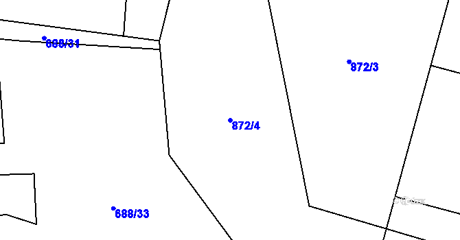 Parcela st. 872/4 v KÚ Bukovec u Jablunkova, Katastrální mapa