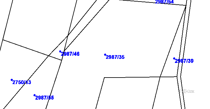 Parcela st. 2987/35 v KÚ Bukovec u Jablunkova, Katastrální mapa