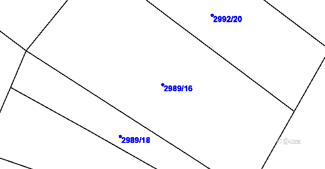 Parcela st. 2989/16 v KÚ Bukovec u Jablunkova, Katastrální mapa
