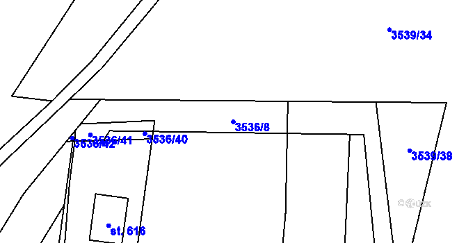 Parcela st. 3536/8 v KÚ Bukovec u Jablunkova, Katastrální mapa