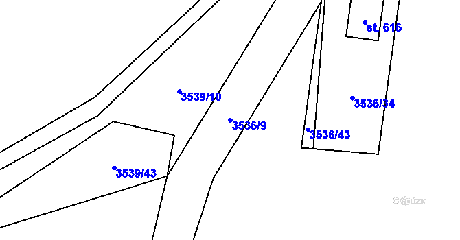Parcela st. 3536/9 v KÚ Bukovec u Jablunkova, Katastrální mapa