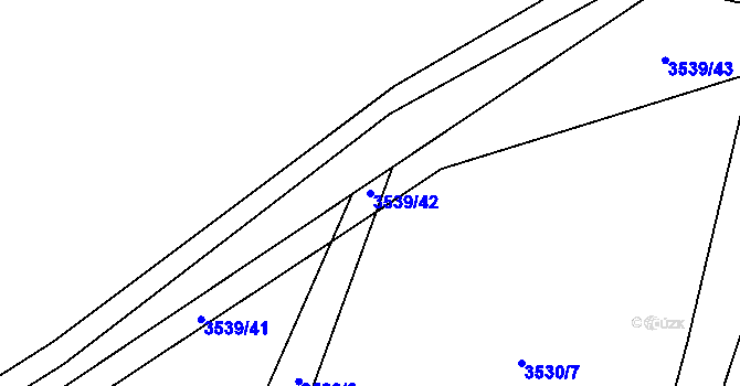 Parcela st. 3539/42 v KÚ Bukovec u Jablunkova, Katastrální mapa