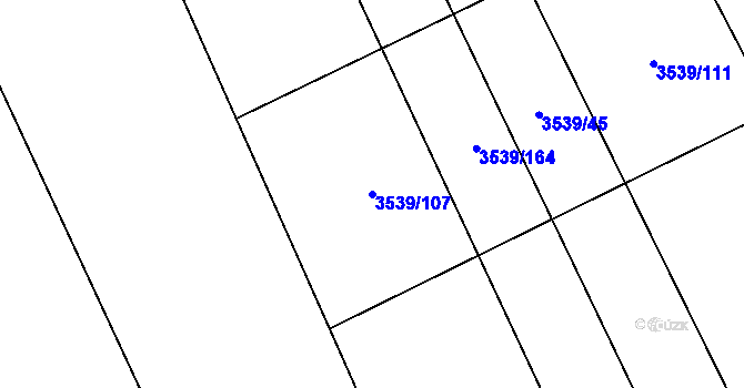 Parcela st. 3539/107 v KÚ Bukovec u Jablunkova, Katastrální mapa