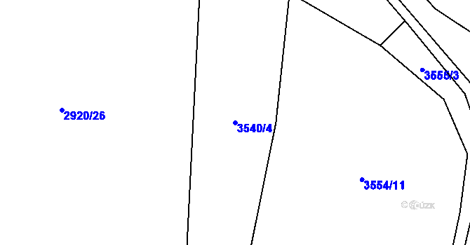 Parcela st. 3540/4 v KÚ Bukovec u Jablunkova, Katastrální mapa