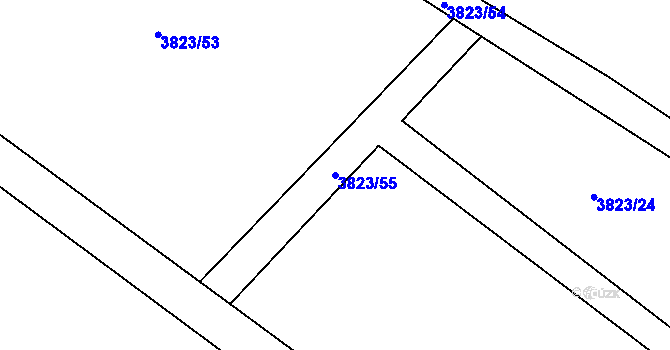 Parcela st. 3823/55 v KÚ Bukovec u Jablunkova, Katastrální mapa