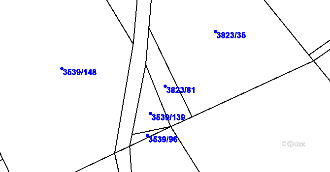 Parcela st. 3823/81 v KÚ Bukovec u Jablunkova, Katastrální mapa