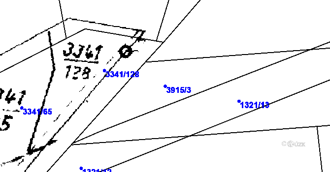 Parcela st. 3915/3 v KÚ Bukovec u Jablunkova, Katastrální mapa