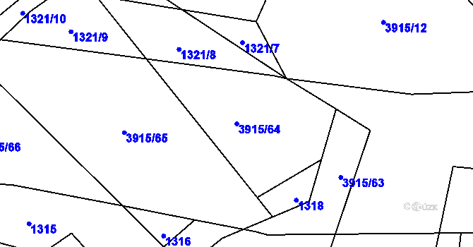 Parcela st. 3915/64 v KÚ Bukovec u Jablunkova, Katastrální mapa