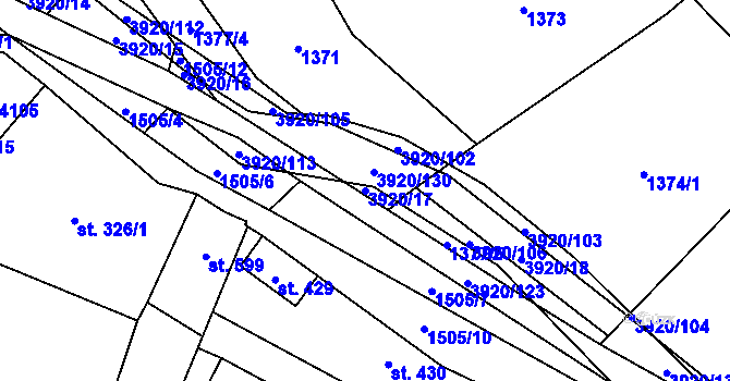Parcela st. 3920/17 v KÚ Bukovec u Jablunkova, Katastrální mapa