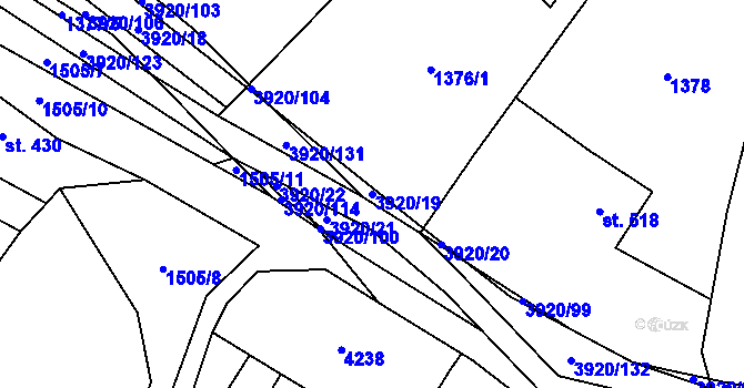 Parcela st. 3920/19 v KÚ Bukovec u Jablunkova, Katastrální mapa