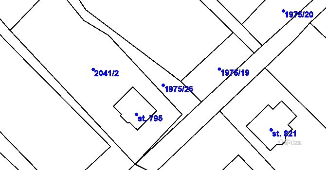 Parcela st. 1975/26 v KÚ Bukovec u Jablunkova, Katastrální mapa