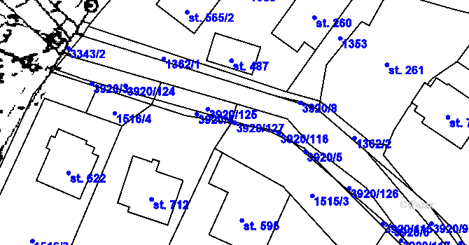 Parcela st. 3920/127 v KÚ Bukovec u Jablunkova, Katastrální mapa
