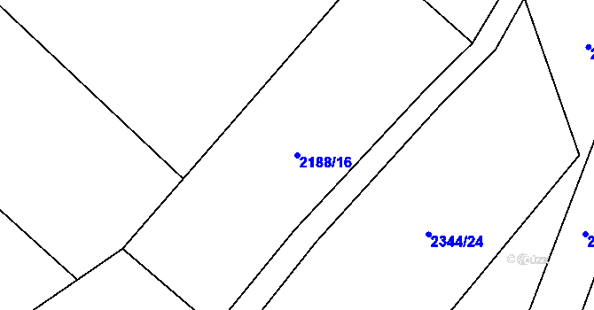 Parcela st. 2188/16 v KÚ Bukovec u Jablunkova, Katastrální mapa