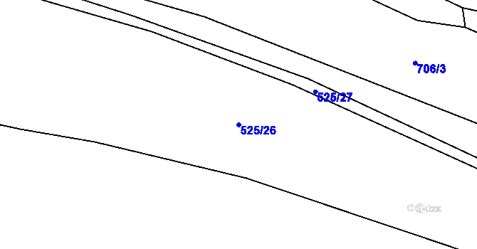 Parcela st. 525/26 v KÚ Bukovec u Jablunkova, Katastrální mapa