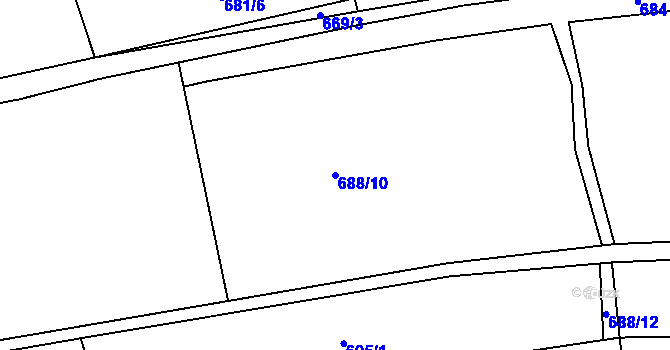 Parcela st. 688/10 v KÚ Bukovec u Jablunkova, Katastrální mapa