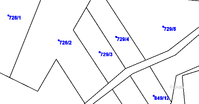 Parcela st. 729/3 v KÚ Bukovec u Jablunkova, Katastrální mapa