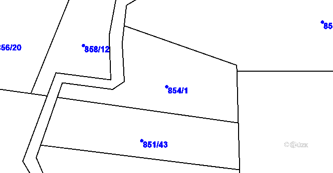 Parcela st. 854/1 v KÚ Bukovec u Jablunkova, Katastrální mapa