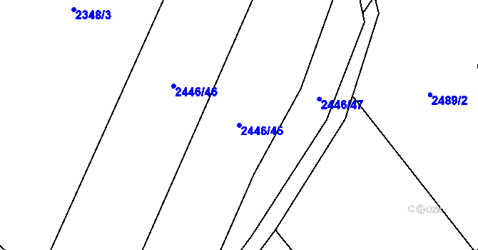 Parcela st. 2446/45 v KÚ Bukovec u Jablunkova, Katastrální mapa