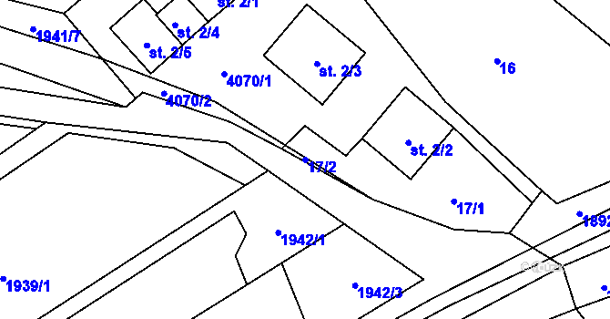 Parcela st. 17/2 v KÚ Bukovec u Jablunkova, Katastrální mapa