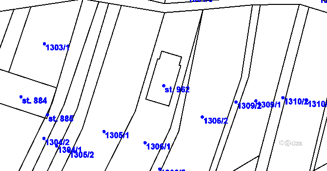 Parcela st. 962 v KÚ Bukovec u Jablunkova, Katastrální mapa