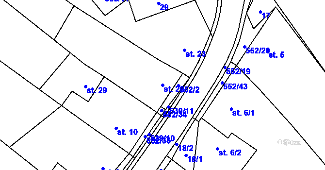 Parcela st. 22 v KÚ Bukovice u Rohozce, Katastrální mapa