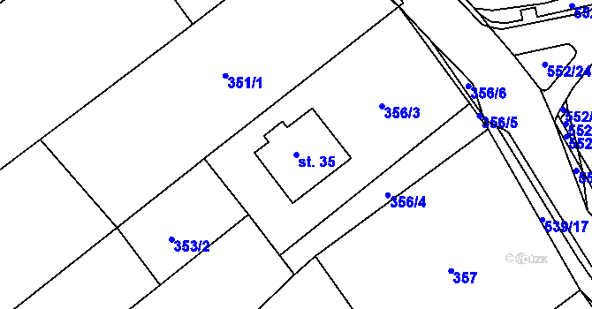 Parcela st. 35 v KÚ Bukovice u Rohozce, Katastrální mapa