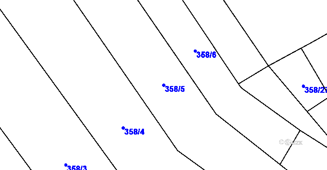 Parcela st. 358/5 v KÚ Bukovice u Rohozce, Katastrální mapa
