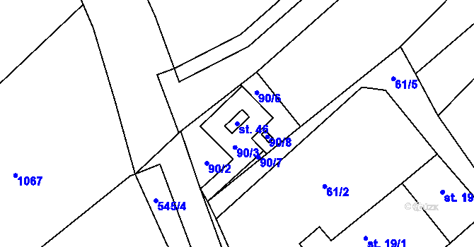 Parcela st. 46 v KÚ Bukovice u Rohozce, Katastrální mapa