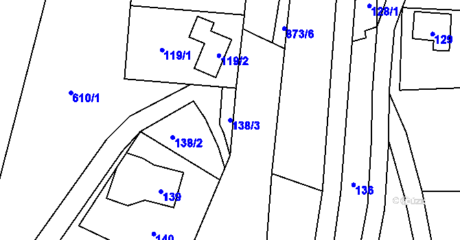 Parcela st. 138/3 v KÚ Bukovice u Velkých Losin, Katastrální mapa