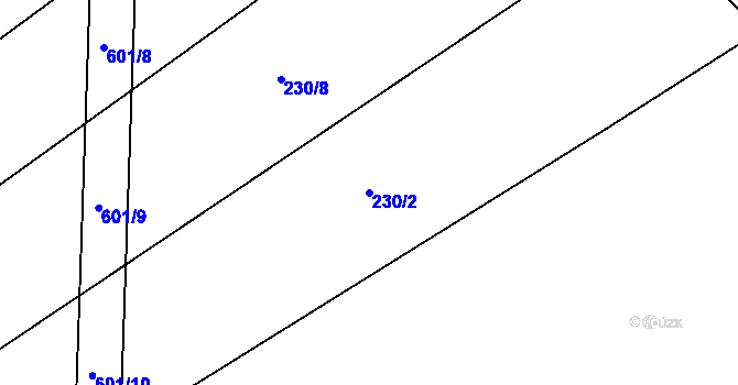 Parcela st. 230/2 v KÚ Bukovina u Přelouče, Katastrální mapa