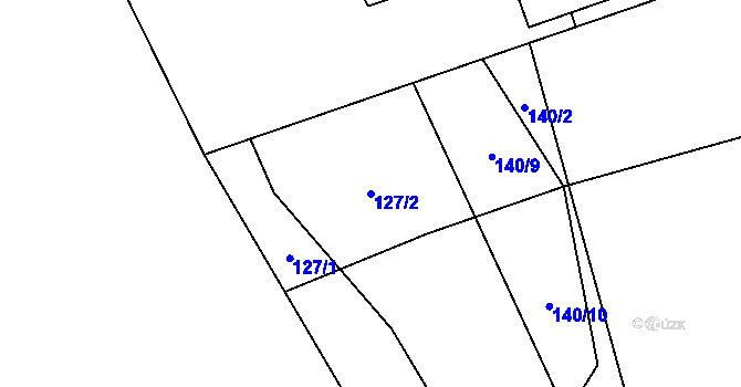 Parcela st. 127/2 v KÚ Bukovinka, Katastrální mapa
