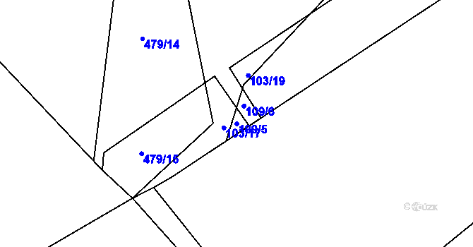 Parcela st. 109/5 v KÚ Bukovka, Katastrální mapa