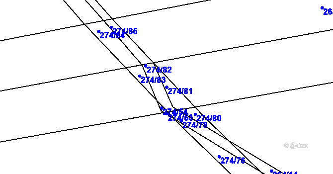 Parcela st. 274/81 v KÚ Bukovka, Katastrální mapa