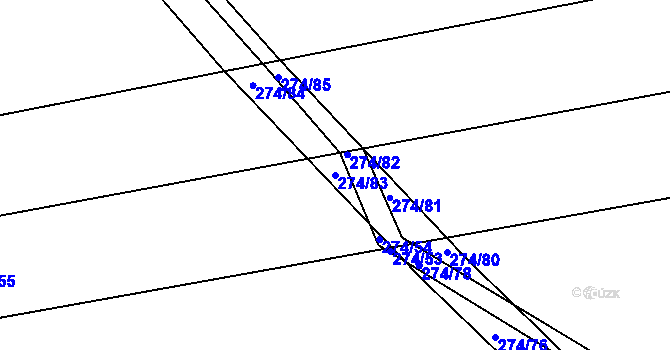 Parcela st. 274/83 v KÚ Bukovka, Katastrální mapa