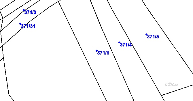 Parcela st. 371/1 v KÚ Mačice, Katastrální mapa