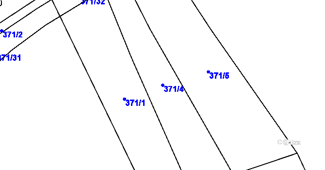 Parcela st. 371/4 v KÚ Mačice, Katastrální mapa