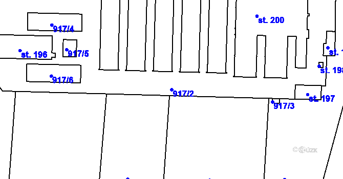 Parcela st. 917/2 v KÚ Arnoltice u Bulovky, Katastrální mapa