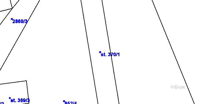 Parcela st. 370/1 v KÚ Bulovka, Katastrální mapa
