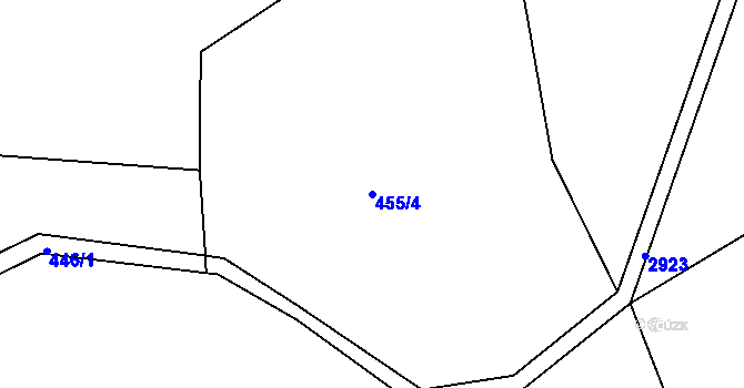 Parcela st. 455/4 v KÚ Bulovka, Katastrální mapa