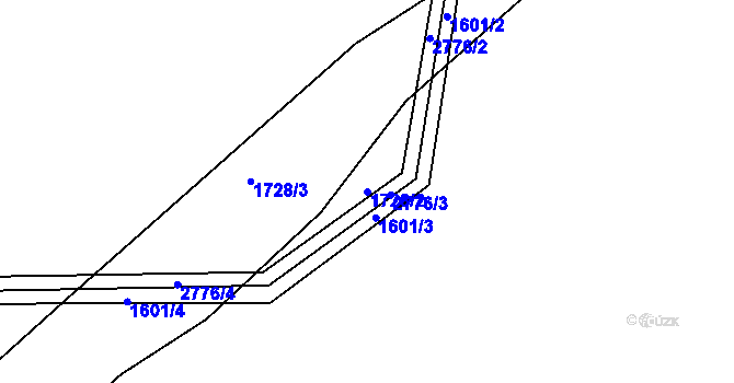 Parcela st. 1728/2 v KÚ Bulovka, Katastrální mapa