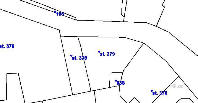 Parcela st. 379 v KÚ Bušovice, Katastrální mapa