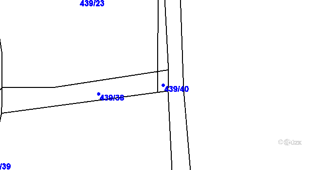 Parcela st. 439/40 v KÚ Bušovice, Katastrální mapa