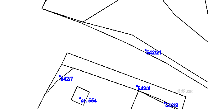 Parcela st. 65 v KÚ Smědčice, Katastrální mapa