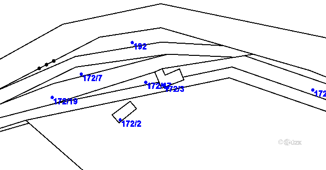 Parcela st. 172/3 v KÚ Střapole, Katastrální mapa