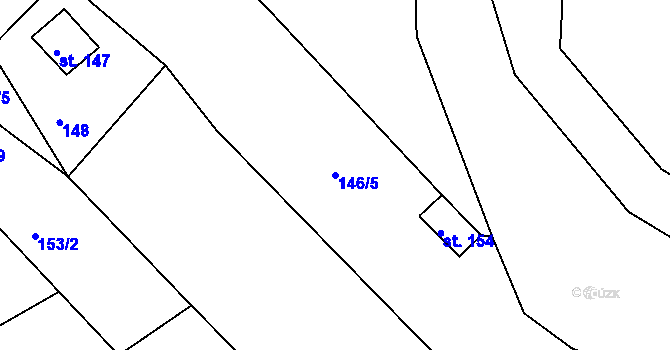 Parcela st. 146/5 v KÚ Střapole, Katastrální mapa