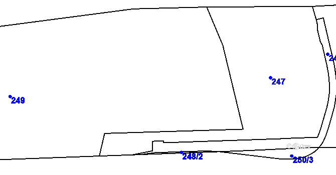 Parcela st. 248 v KÚ Všenice, Katastrální mapa
