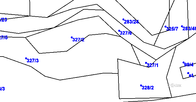 Parcela st. 326 v KÚ Všenice, Katastrální mapa
